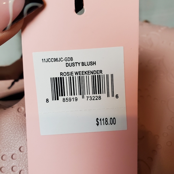 JUICY COUTURE pink dusty blush rosie weekender duffle carry on - Picture 8 of 8